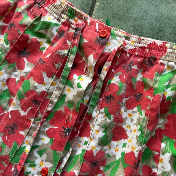 VTG 80s Retro Manor House Pleated Floral Skirt - Picture 2 of 8